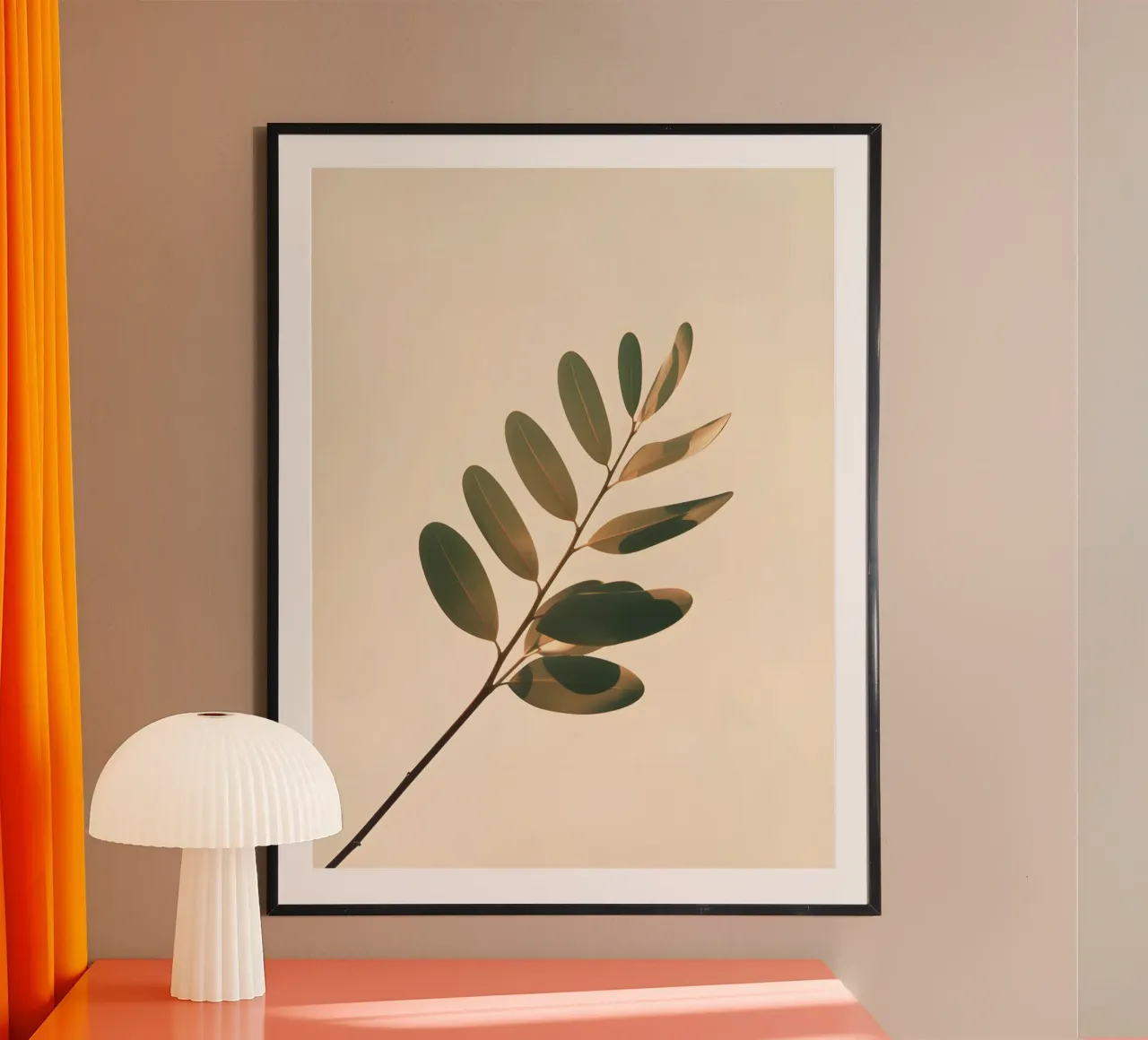 Gradiente botanico poster con telaio in alluminio da The Green Room