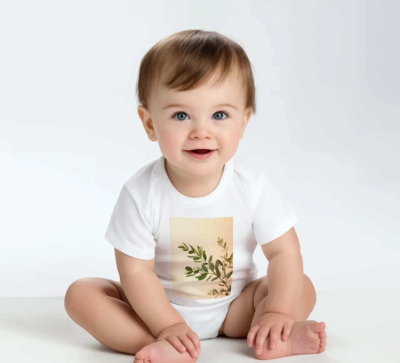 Gradiente botanico body neonato maniche corte da Botanical Gallery
