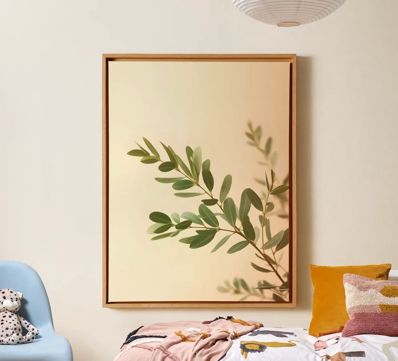 Gradiente botanico tela con Cornice a cassetta da The Green Room