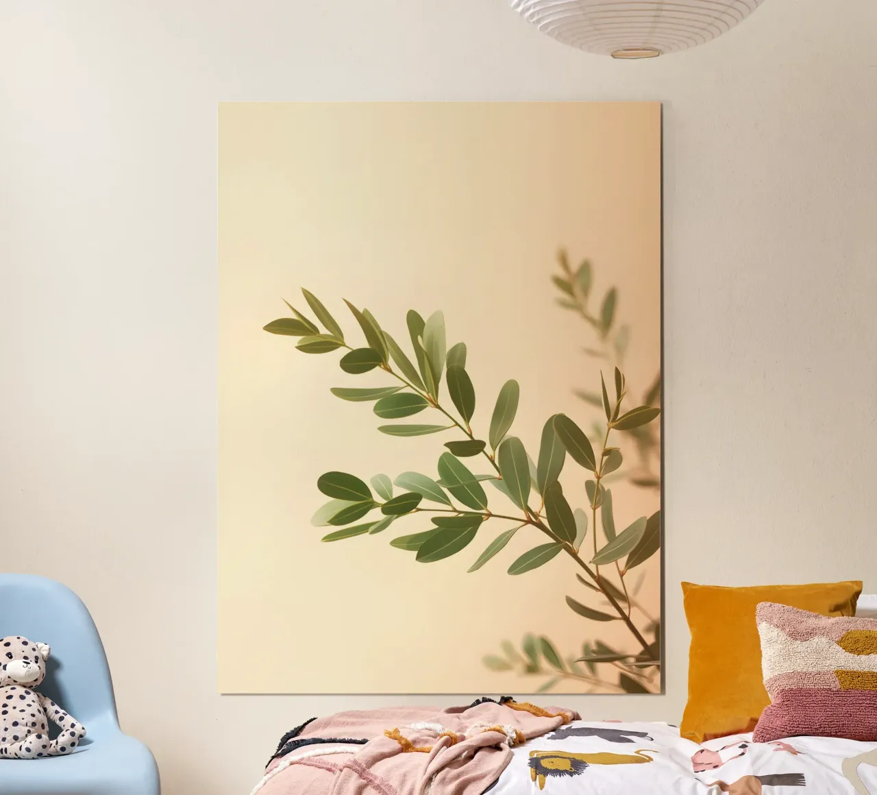 Gradiente botanico poster con telaio in legno da The Green Room