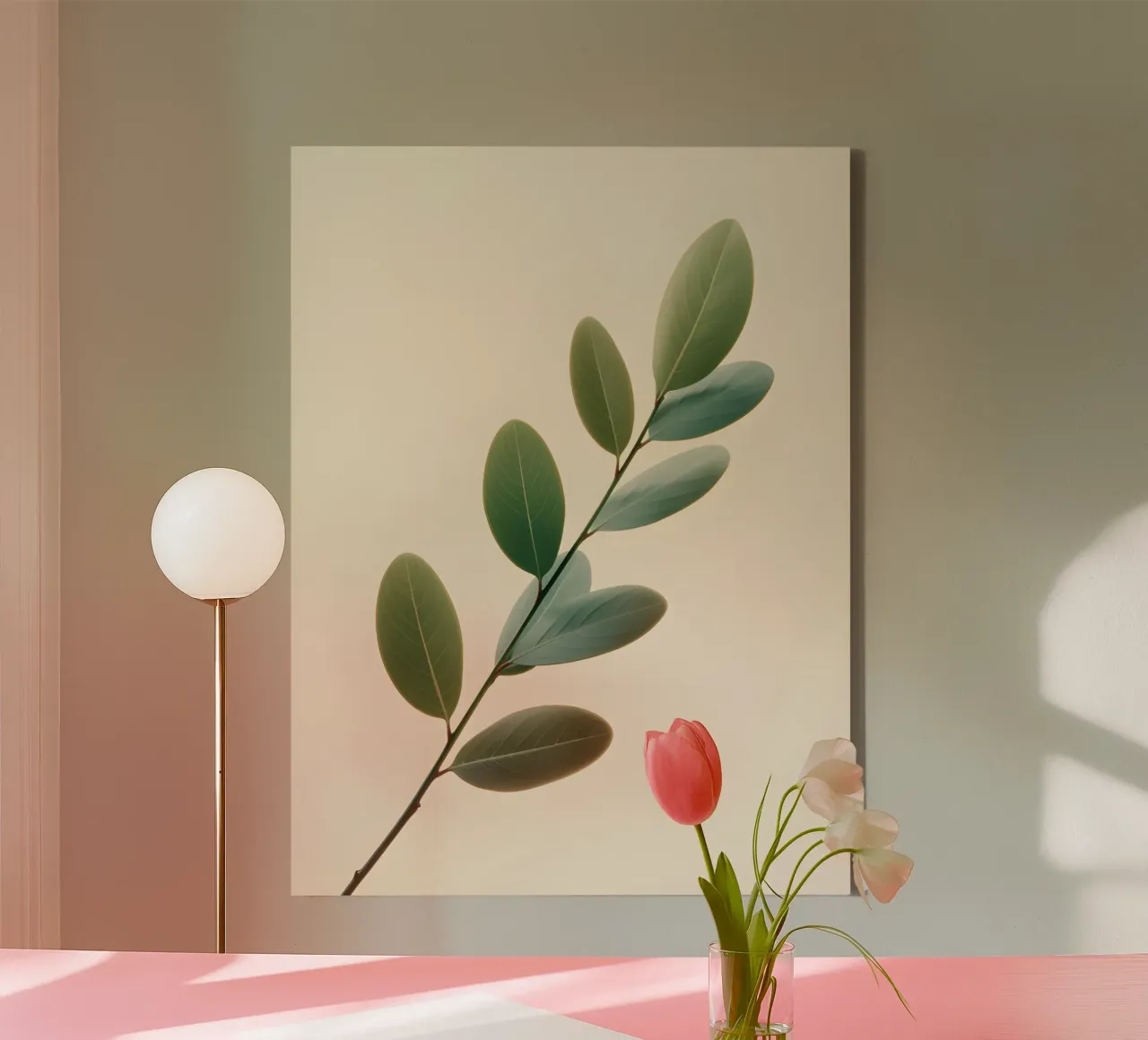 Gradiente botanico tela con Cornice a cassetta da The Green Room