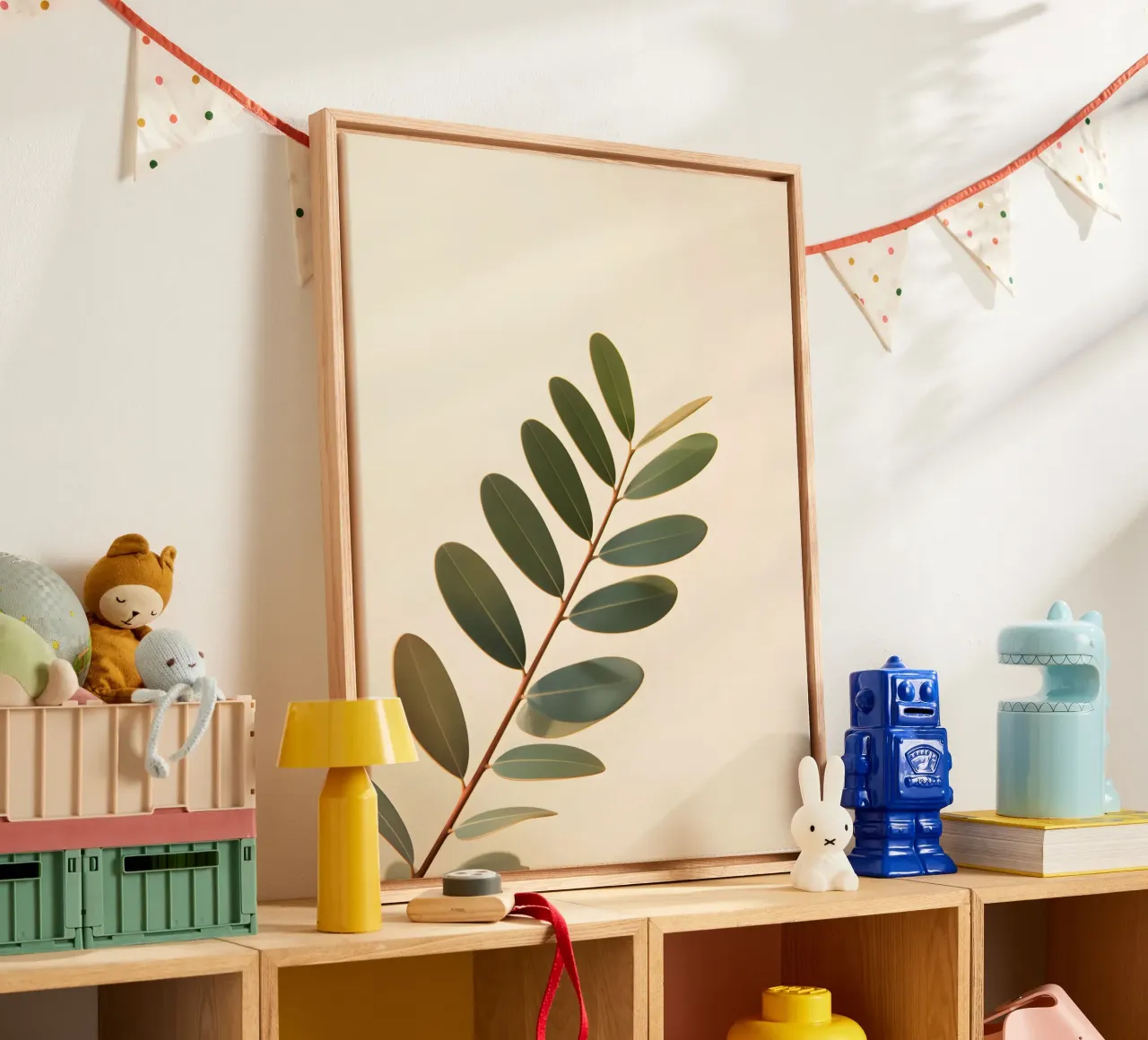 Gradiente botanico tela con Cornice a cassetta da The Green Room