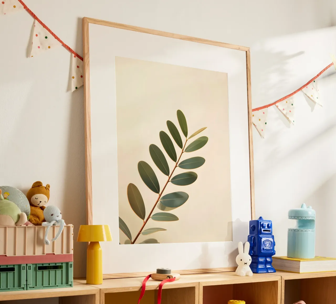 Gradiente botanico poster con telaio in alluminio da The Green Room