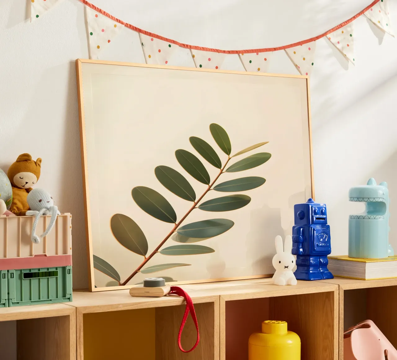 Gradiente botanico poster con telaio in alluminio da The Green Room