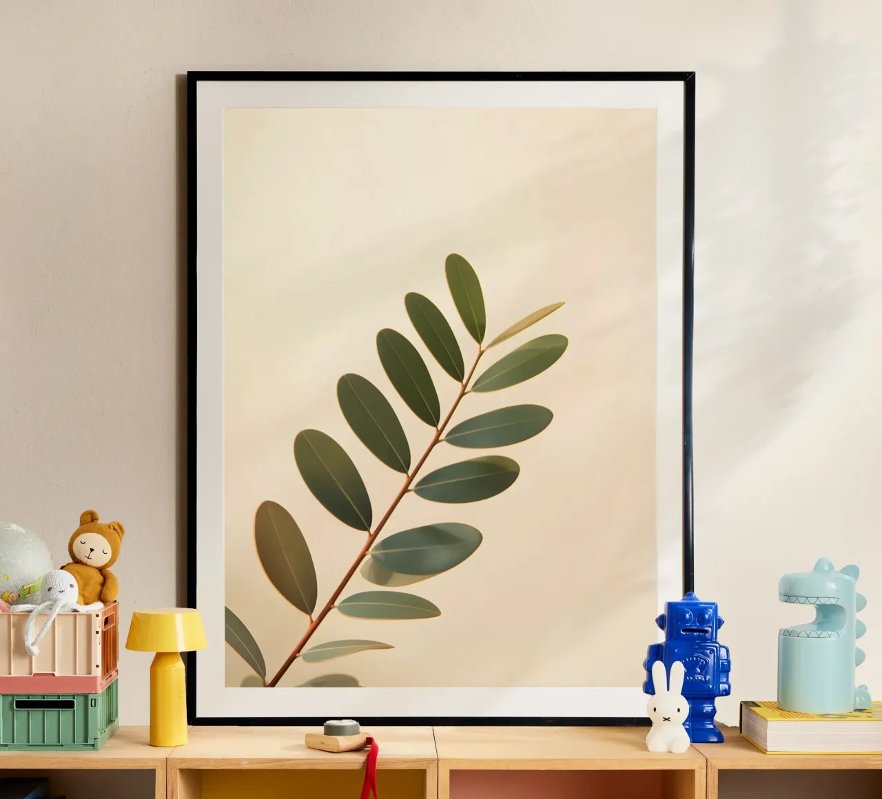 Gradiente botanico poster con telaio in alluminio da The Green Room