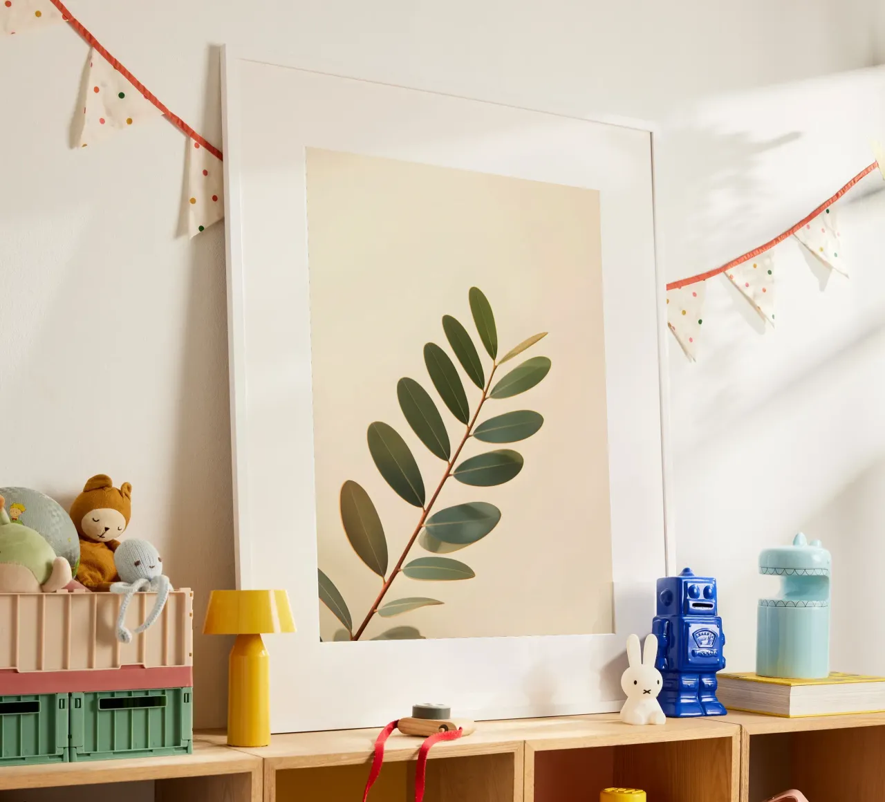 Gradiente botanico poster con telaio in alluminio da The Green Room