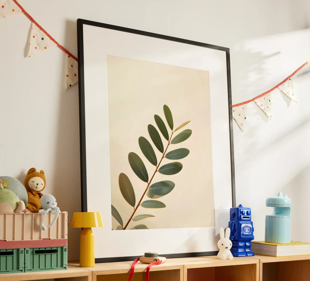 Gradiente botanico poster con telaio in alluminio da The Green Room