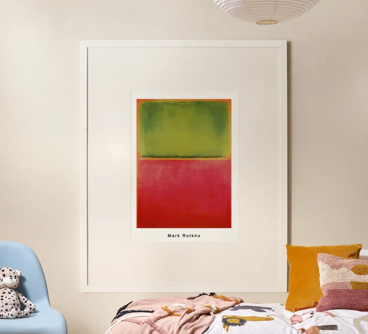 mark rothko verde rosso su arancione poster da panaiti vascu