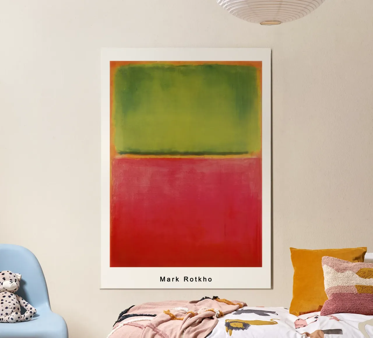 mark rothko verde rosso su arancione poster da panaiti vascu