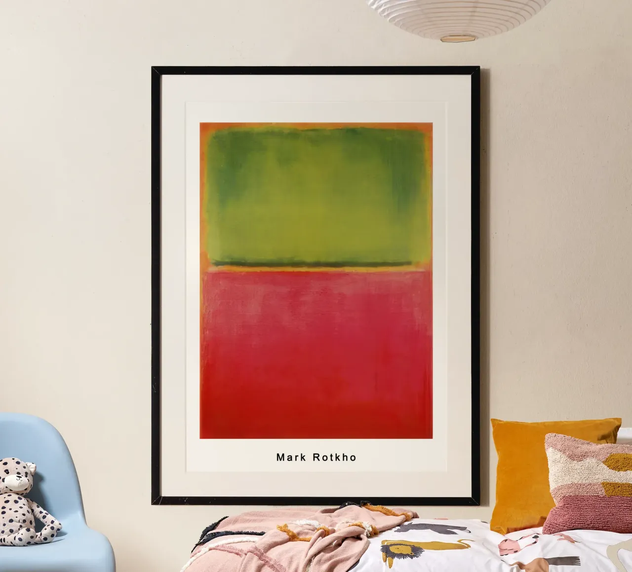 mark rothko verde rosso su arancione poster da panaiti vascu