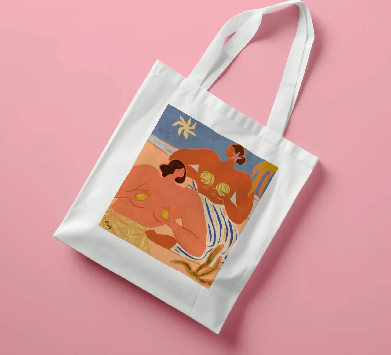 Lemon and Melon tote bag by Arty Guava