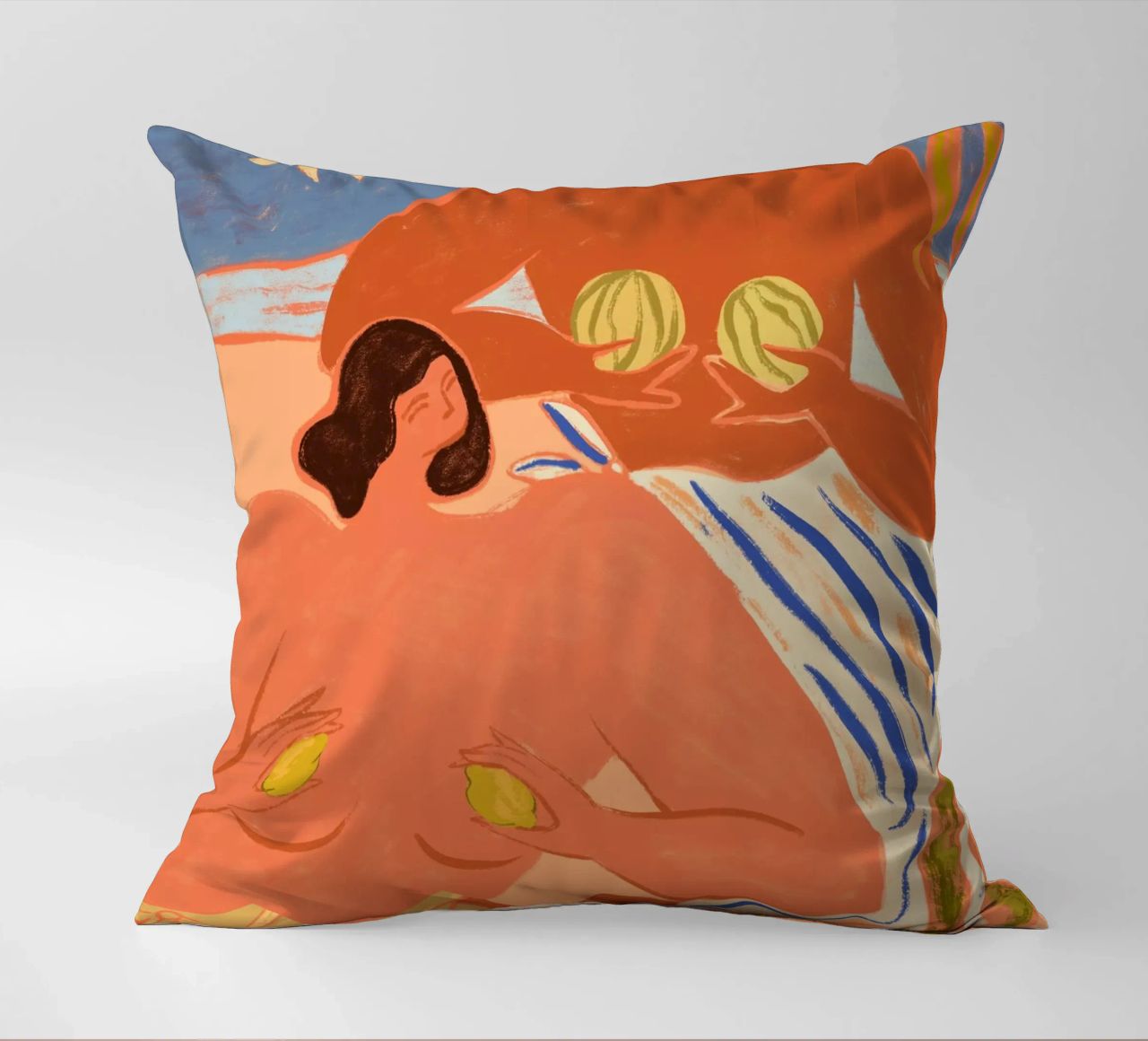 Lemon and Melon cuscino da Arty Guava