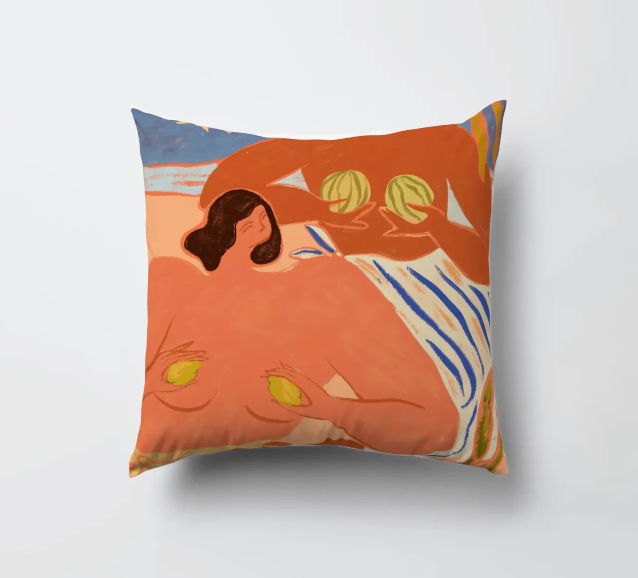 Lemon and Melon cuscino da Arty Guava
