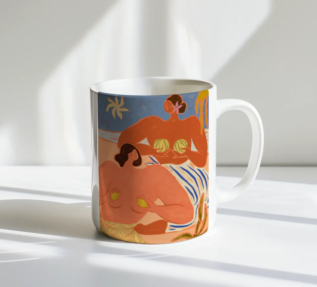 Lemon and Melon tazza in ceramica da Arty Guava