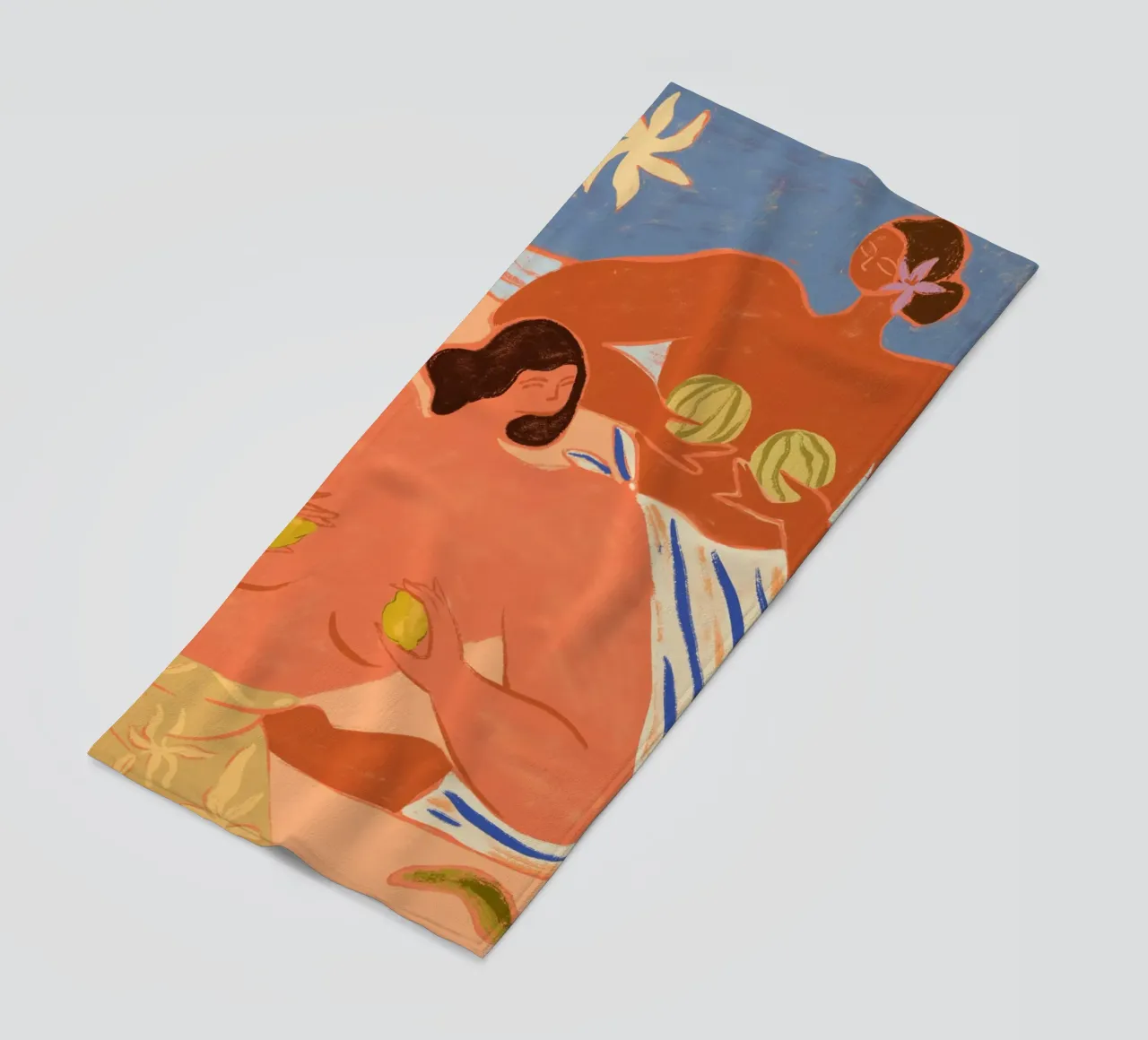 Lemon and Melon beach towel by Arty Guava