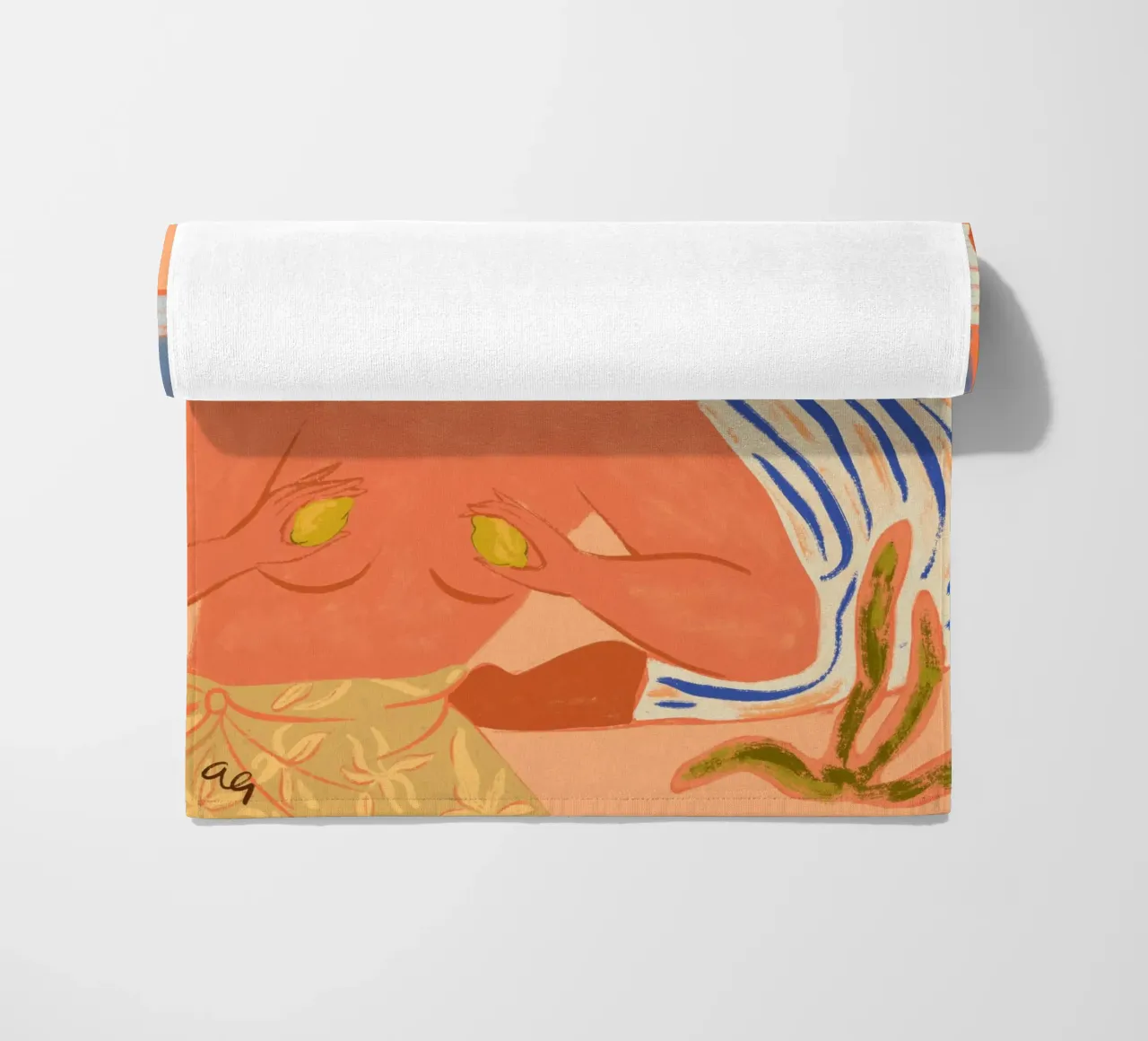 Lemon and Melon beach towel by Arty Guava