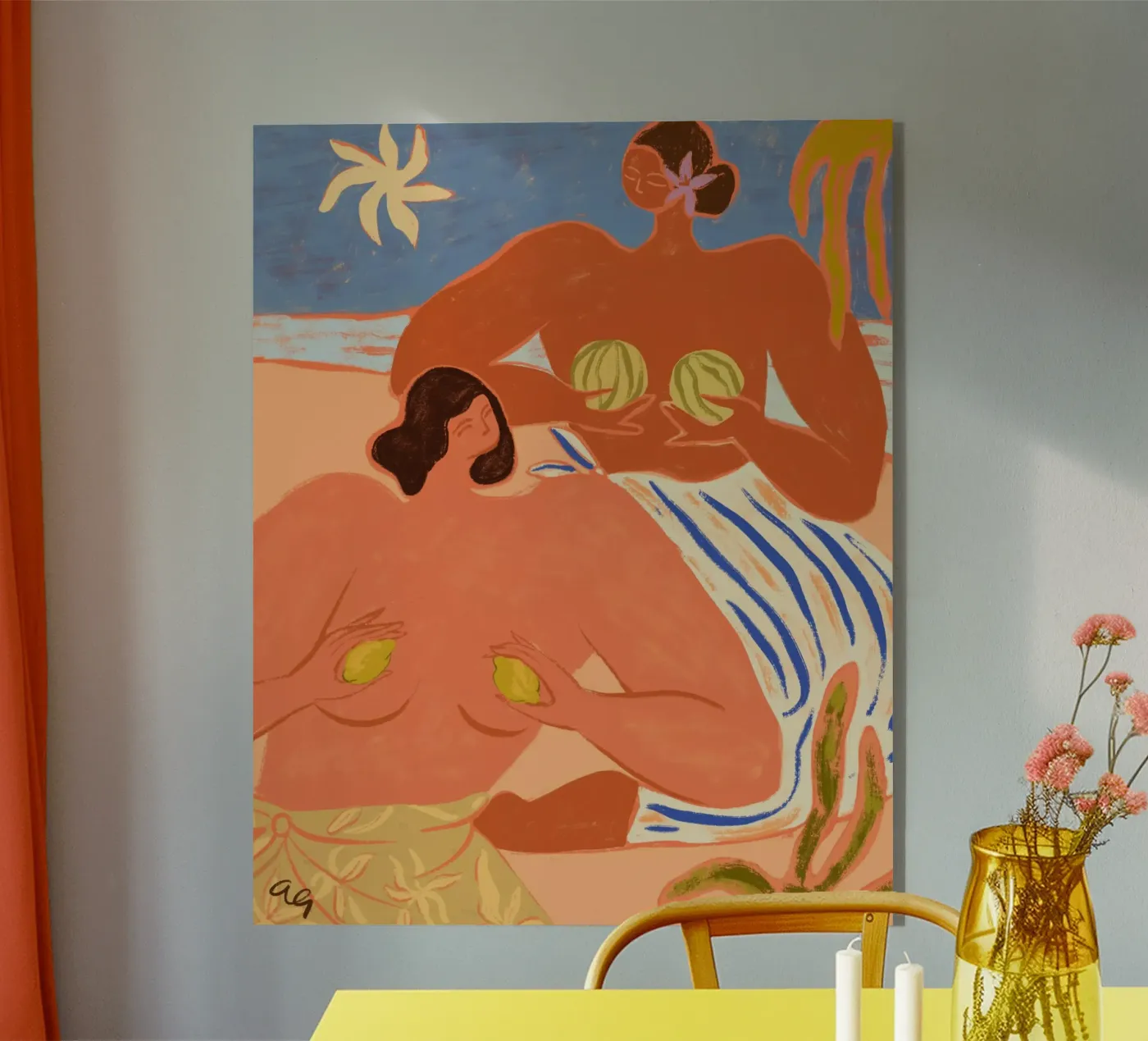 Lemon and Melon plexiglas de Arty Guava