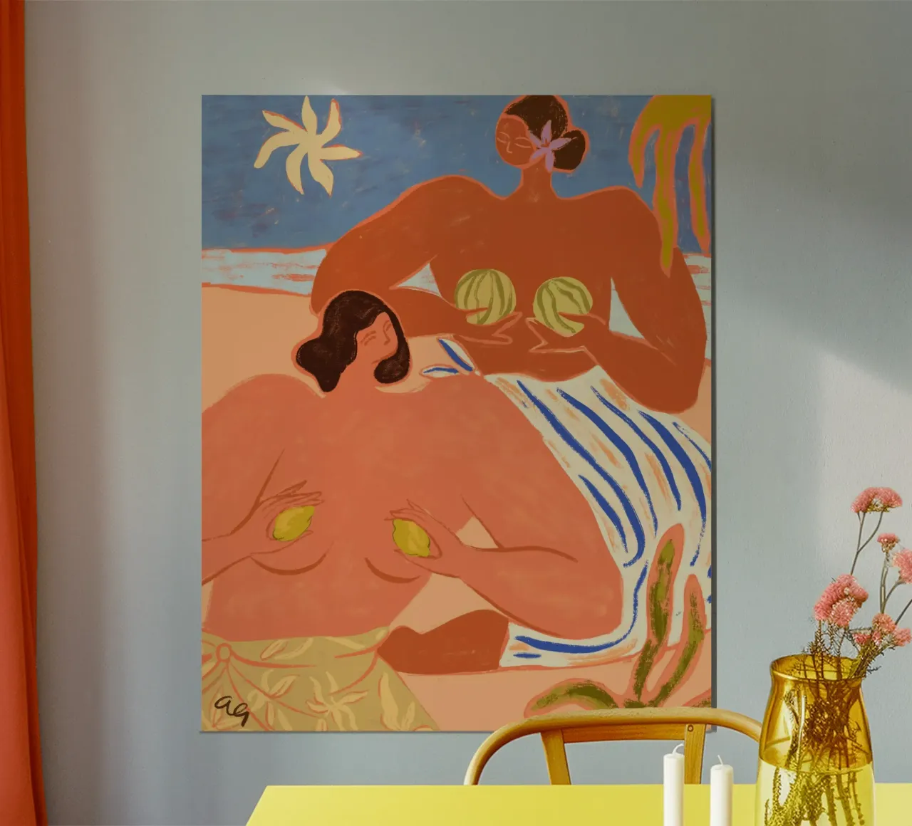 Lemon and Melon poster da Arty Guava