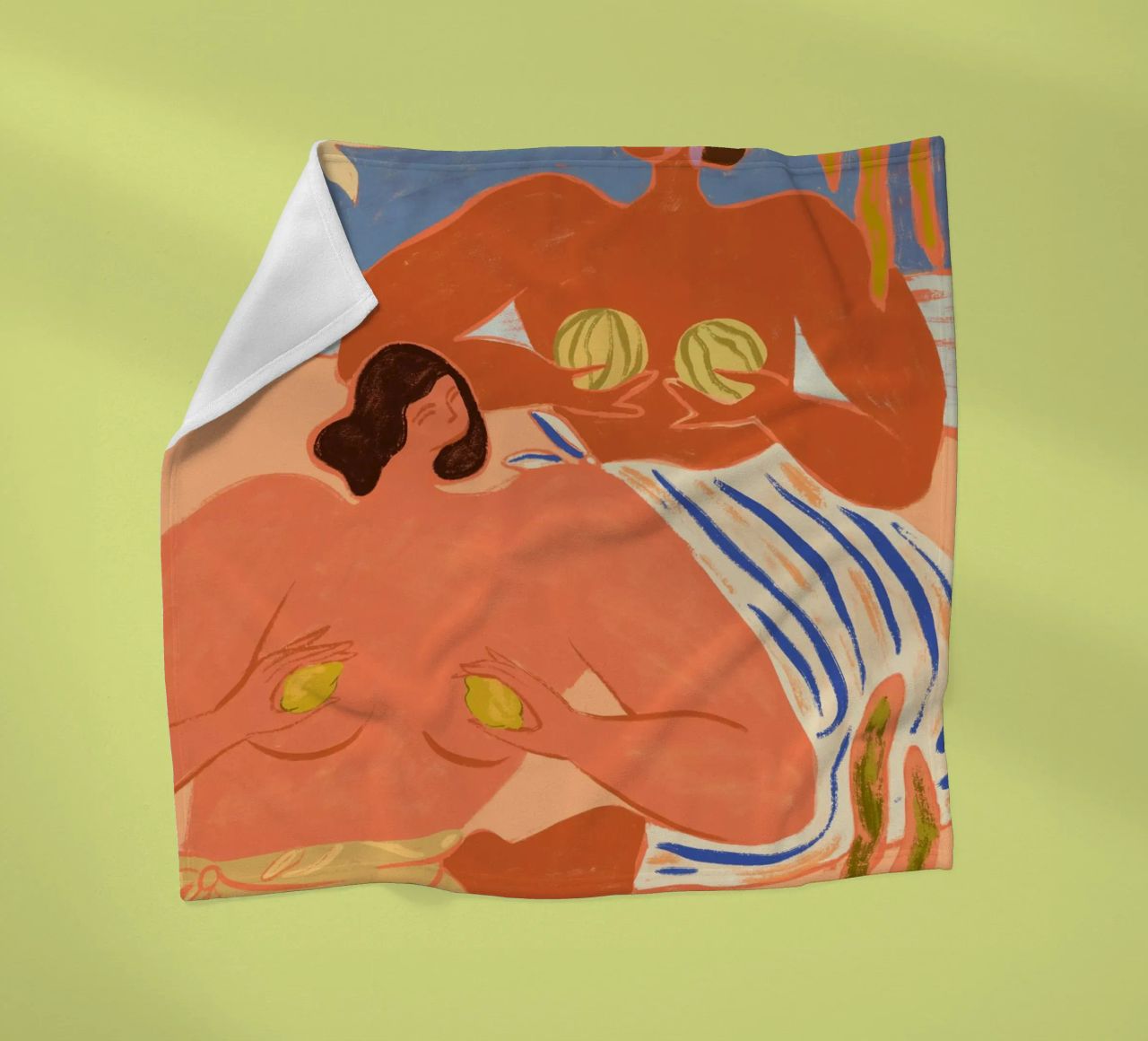 Lemon and Melon coperta in pile da Arty Guava