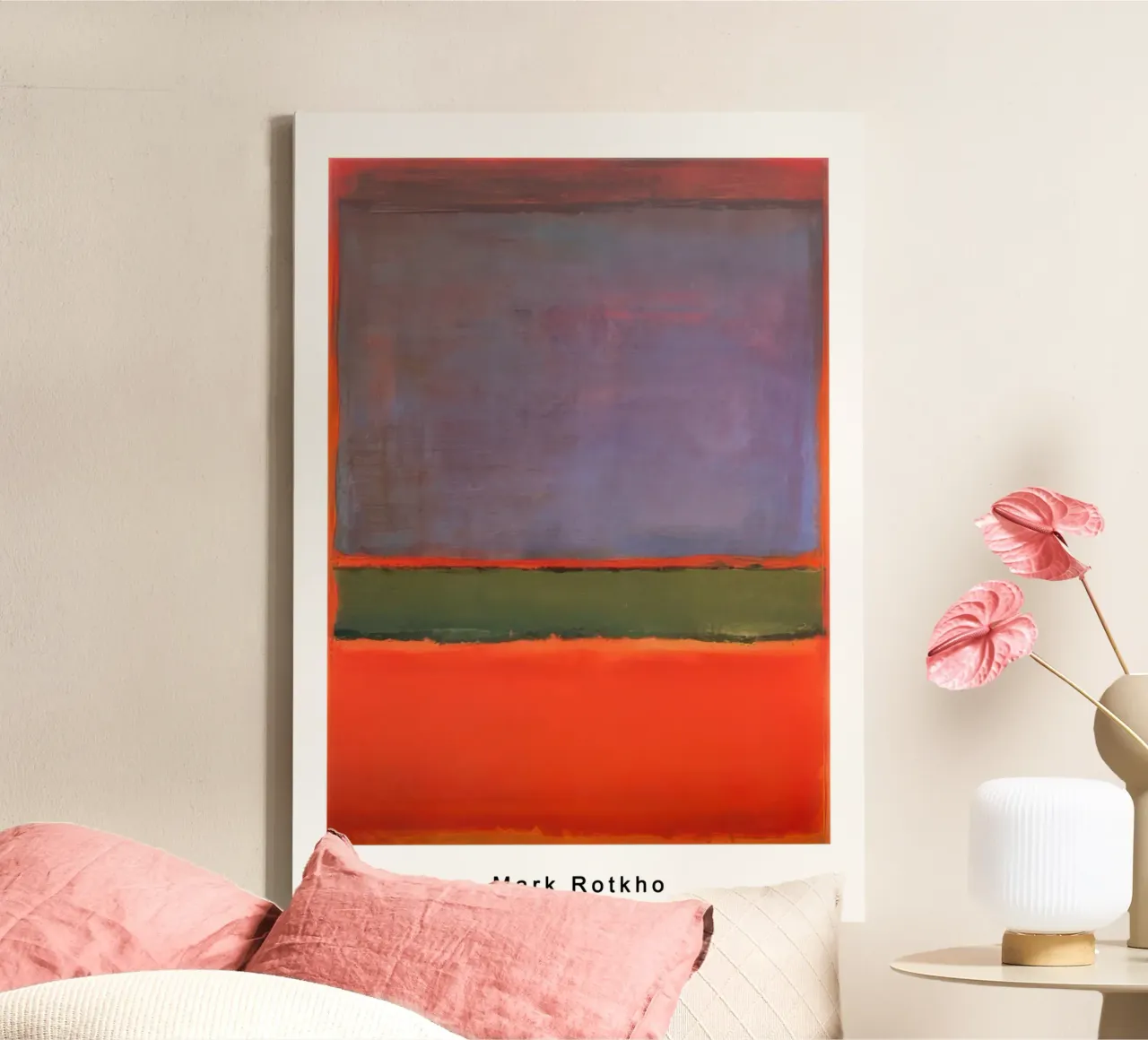mark rothko no 6 violet green and red 1951 canvas with Floater frame by panaiti vascu