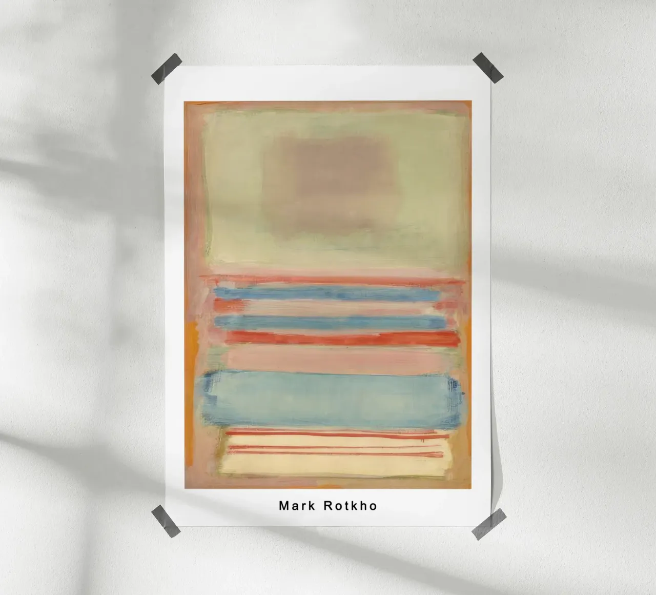 mark rothko n. 7 o n. 11 1949 poster con telaio in alluminio da panaiti vascu