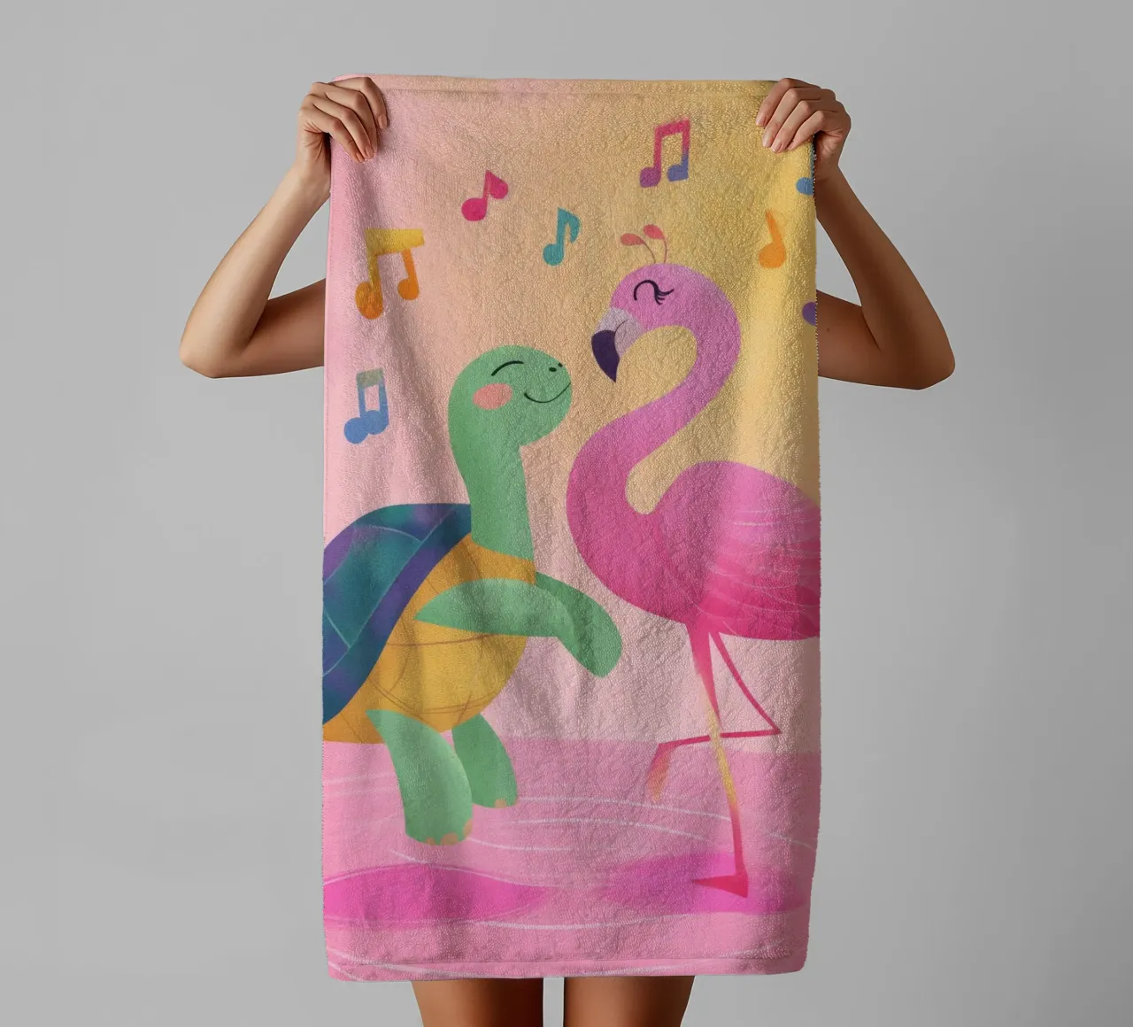 The Flamingo Tango asciugamano da bagno da Kiara