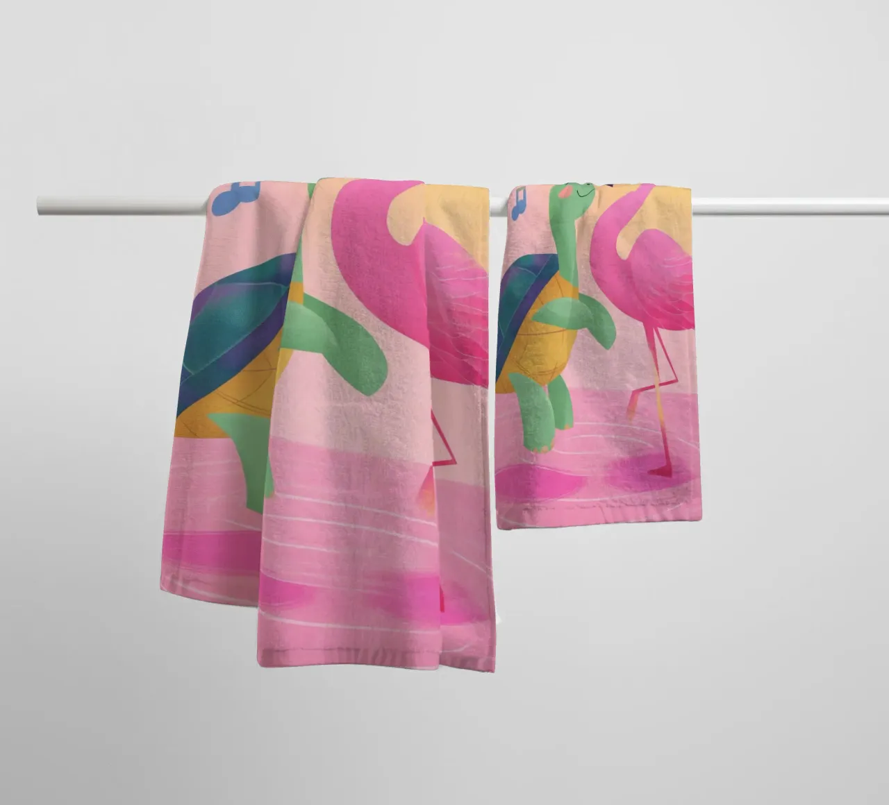 The Flamingo Tango asciugamano da bagno da Kiara