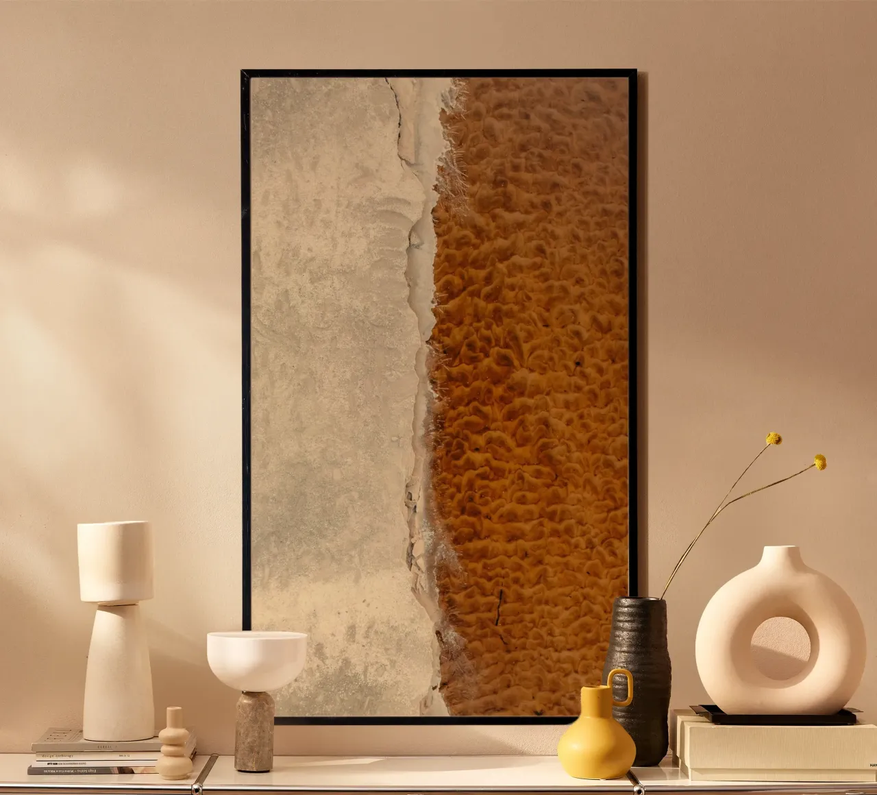 balance on the wall poster con telaio in alluminio da lily