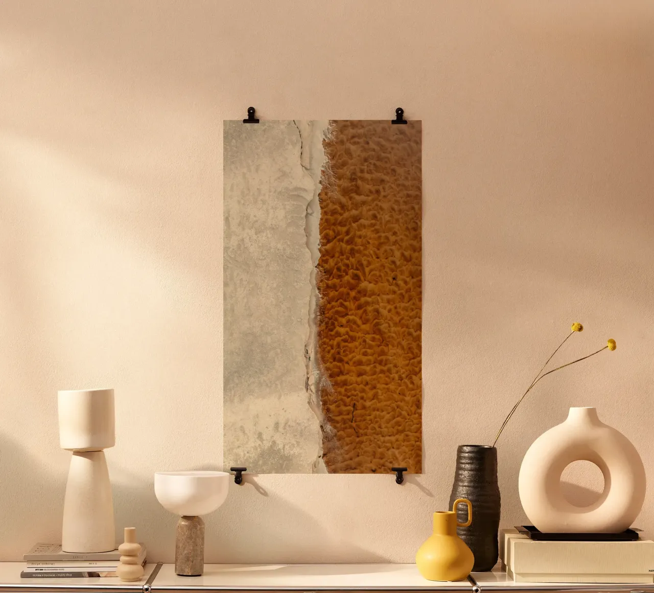 balance on the wall poster con telaio in alluminio da lily