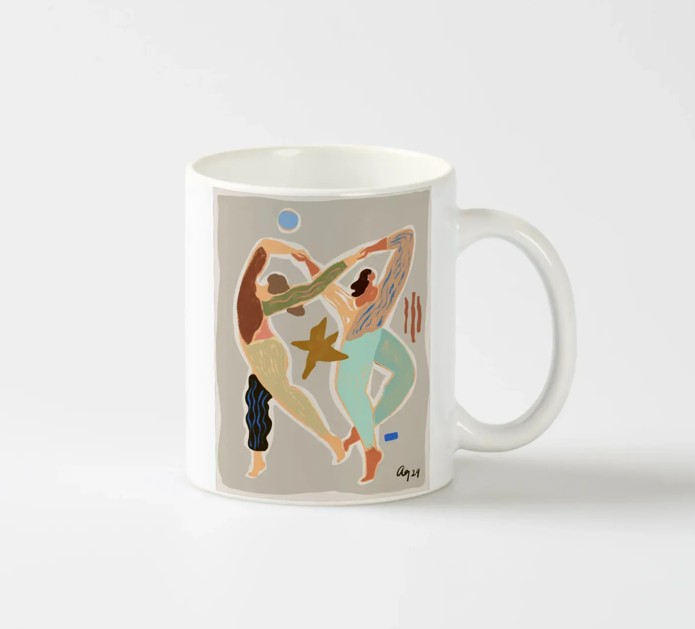Infinity Dance ceramic mug by Arty Guava