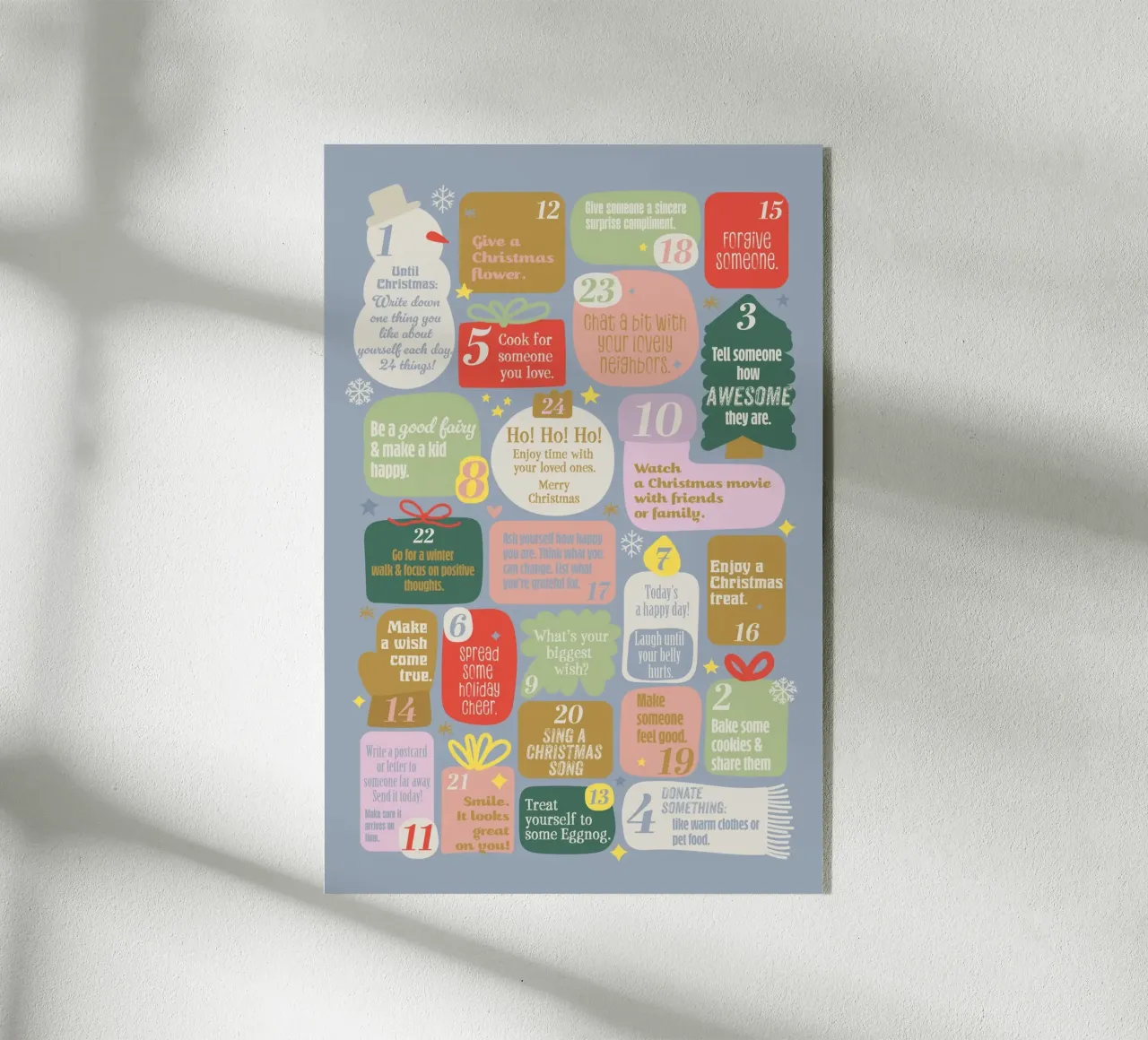Advent calendar. English plexiglass da Fraysein Design