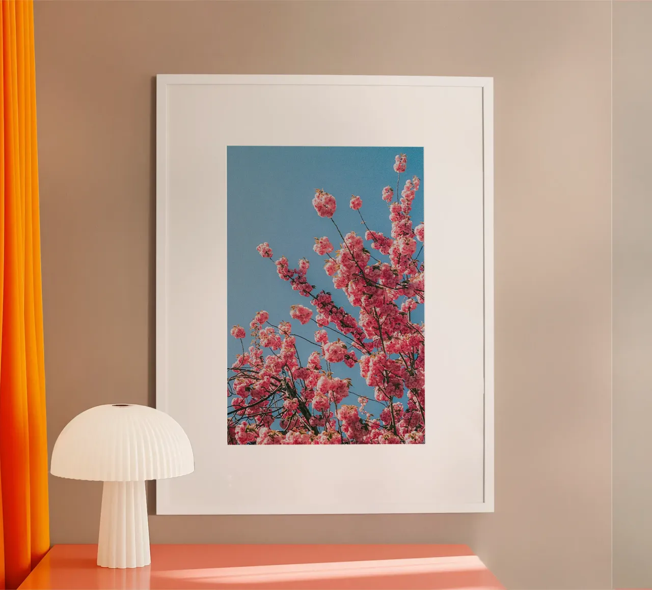 blossom in morning poster con telaio in legno da lily