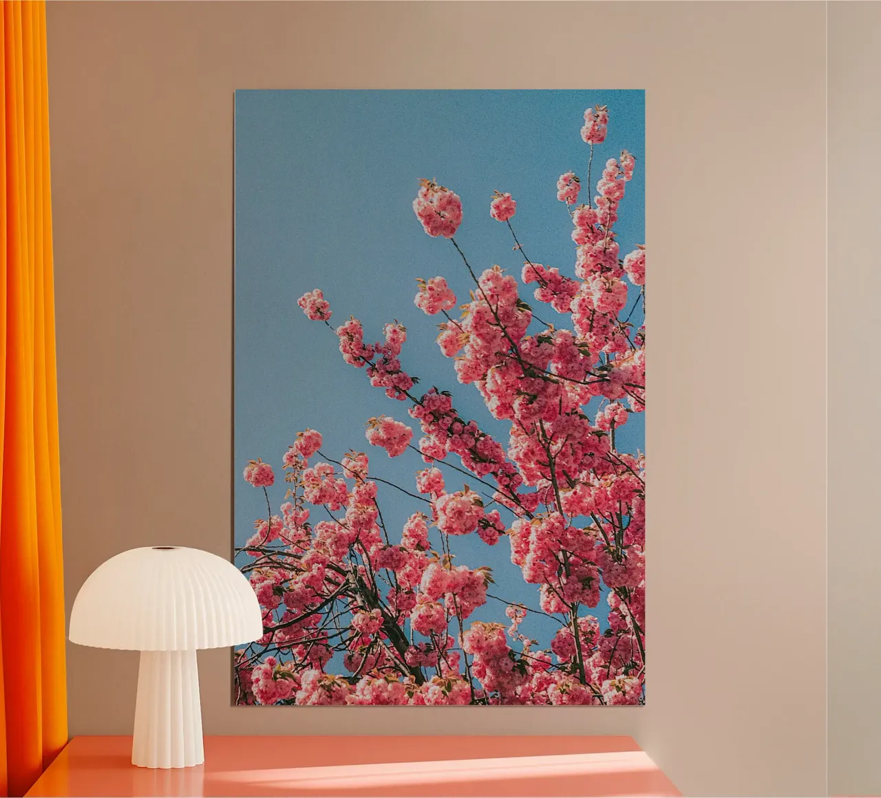 blossom in morning poster con telaio in legno da lily