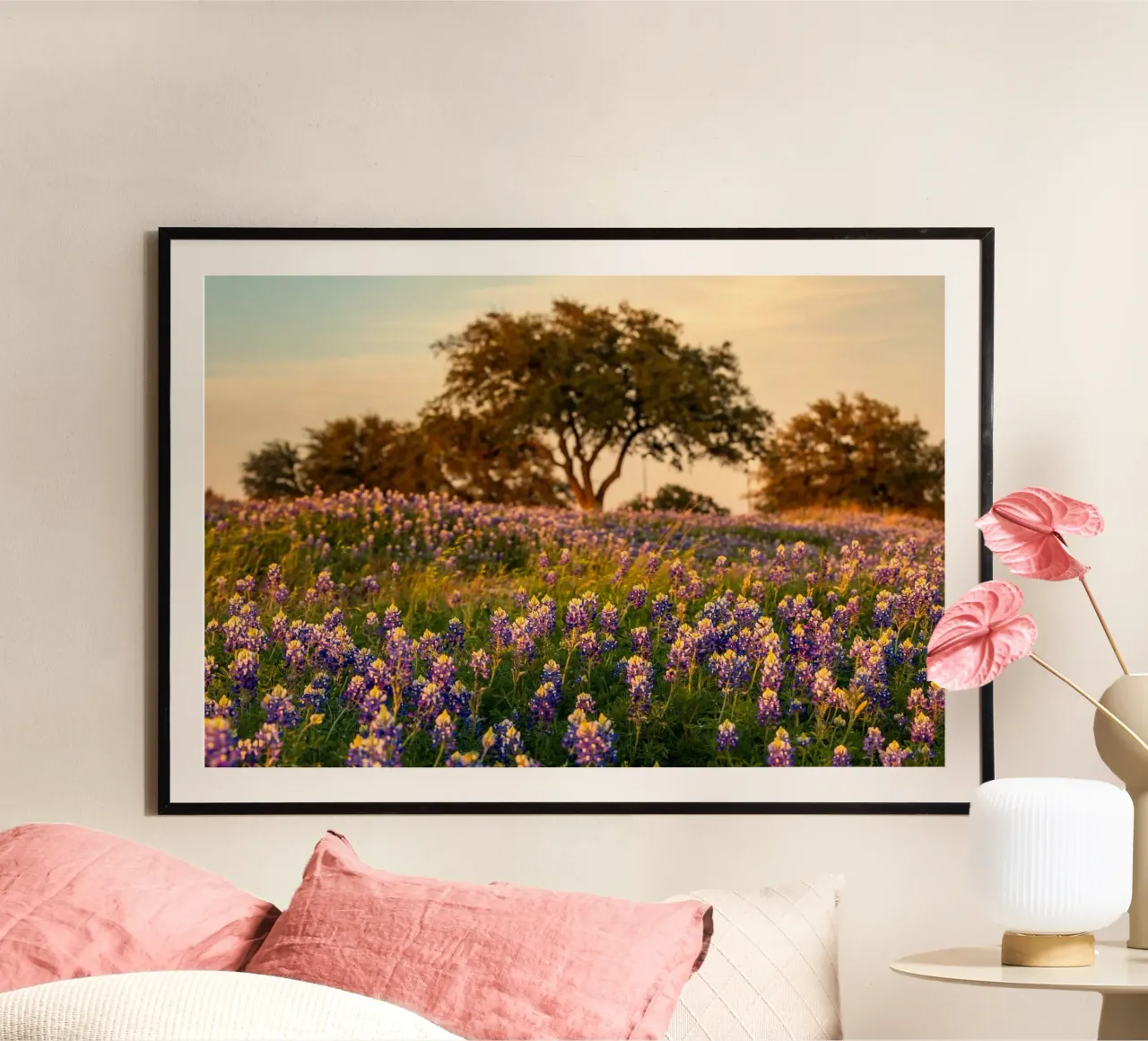 forest of blossom poster con telaio in alluminio da lily