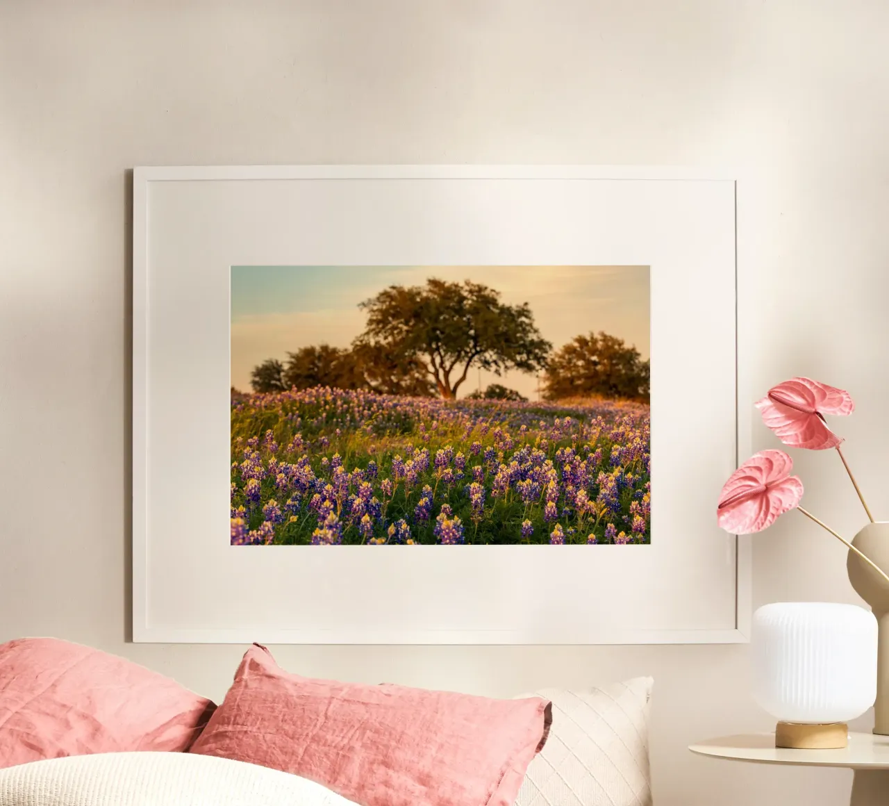 forest of blossom poster con telaio in alluminio da lily