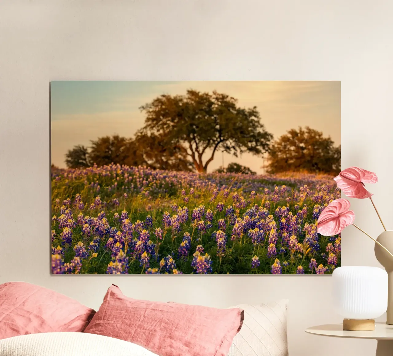 forest of blossom poster con telaio in alluminio da lily