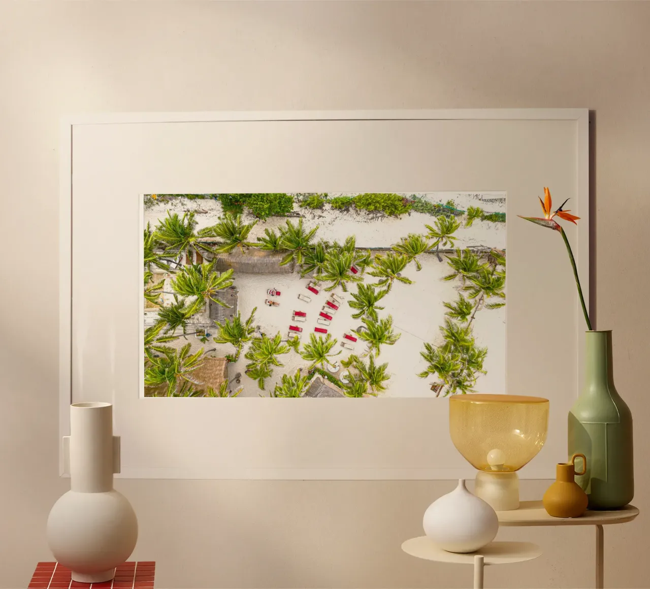 relax on beach poster con telaio in plastica da lily