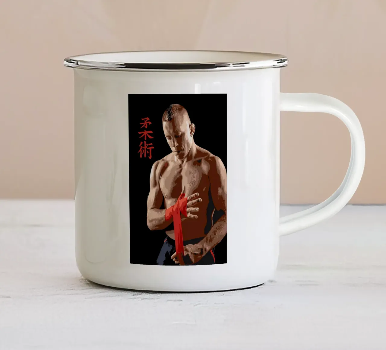 Georges St-Pierre Combattenti tazza in smalto da shiners