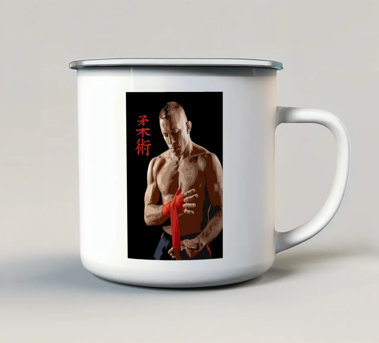 Georges St-Pierre Combattenti tazza in smalto da shiners