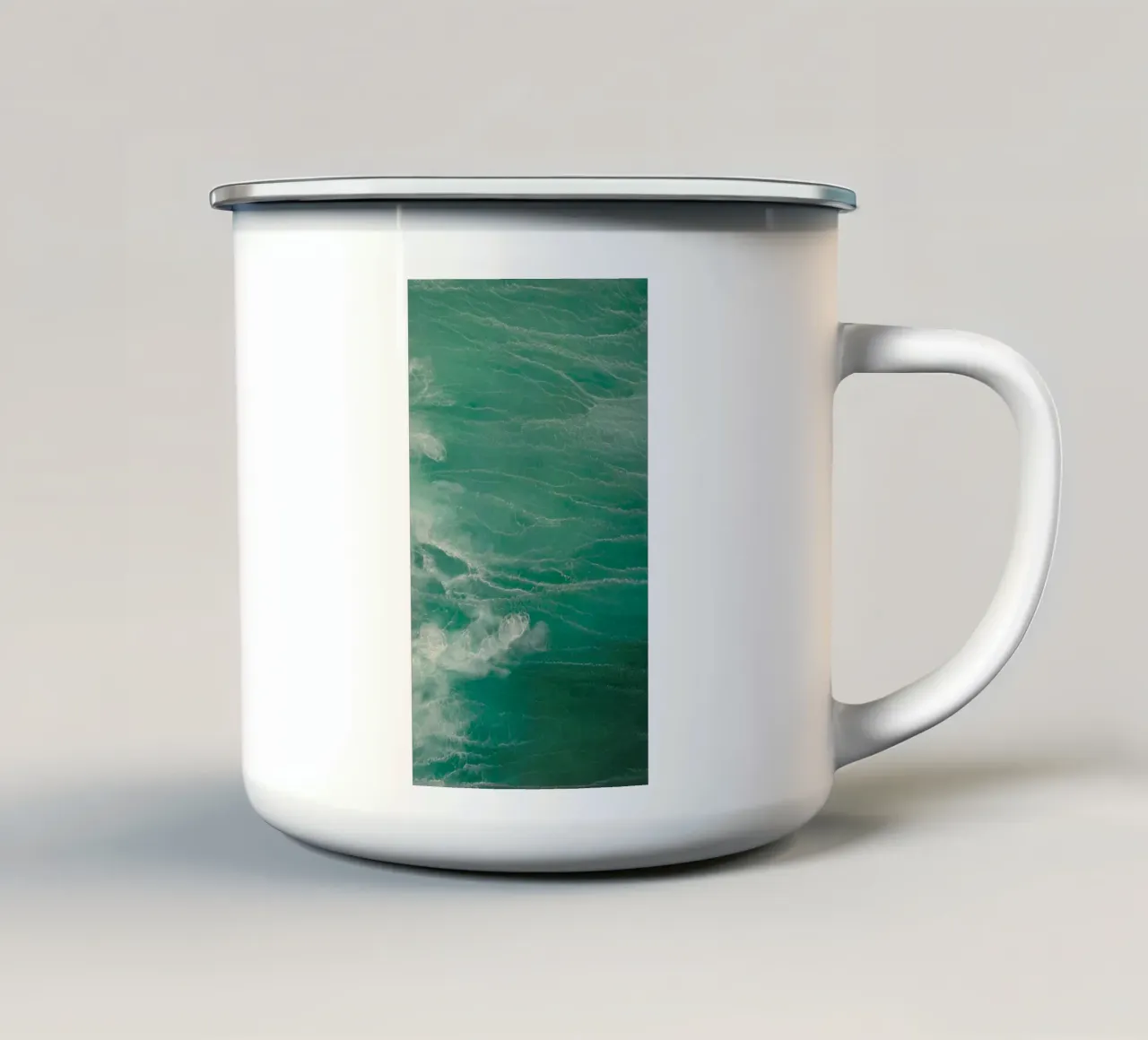 blue wave tazza in smalto da kichin