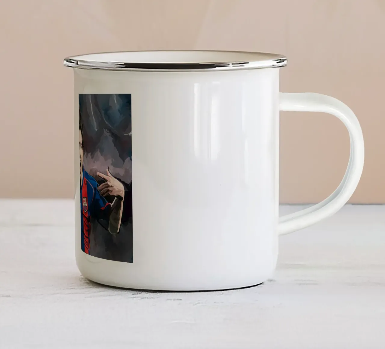 Lionel Messi tazza in smalto da dark eagle
