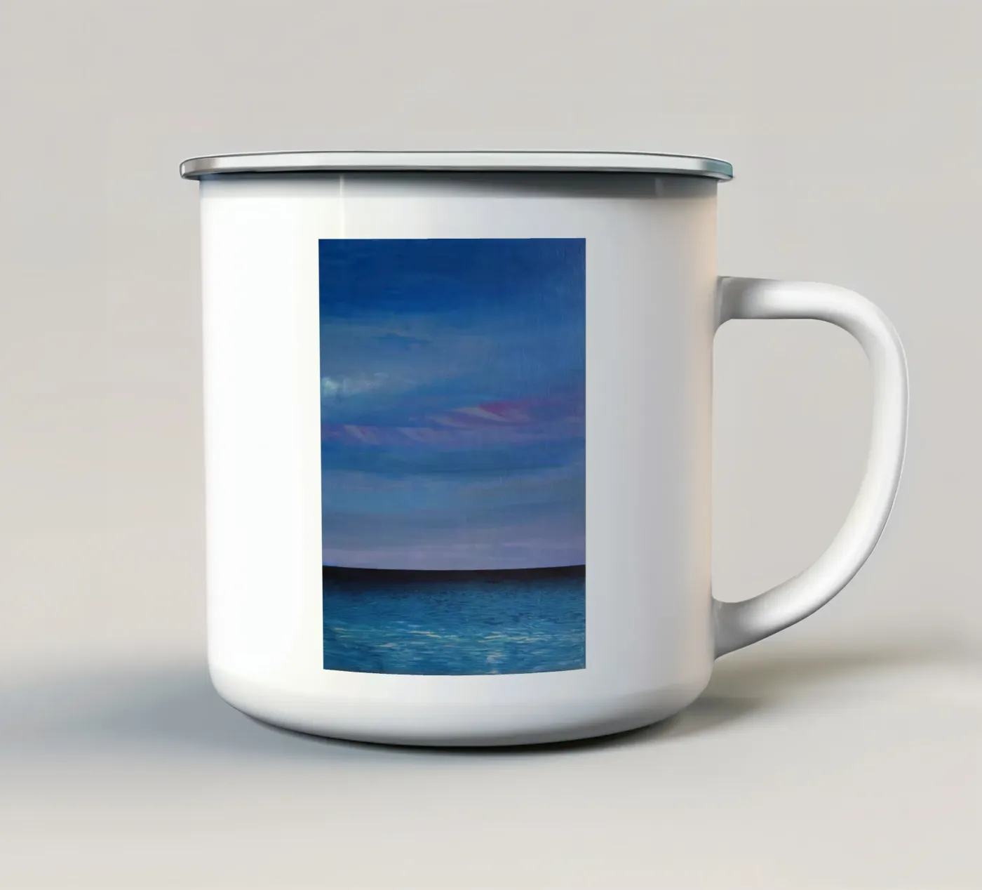 Interlude enamel mug by Bianca Dakli