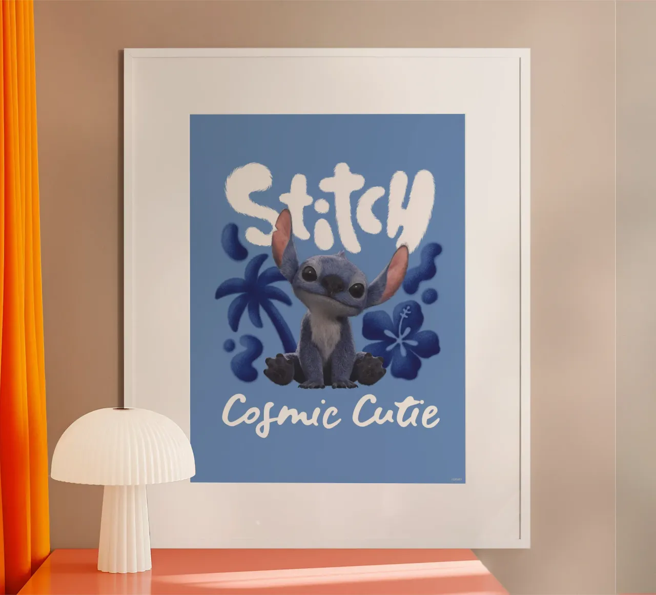 Stitch "cosmic cutie" II Poster mit Aluminium Rahmen von Stitch