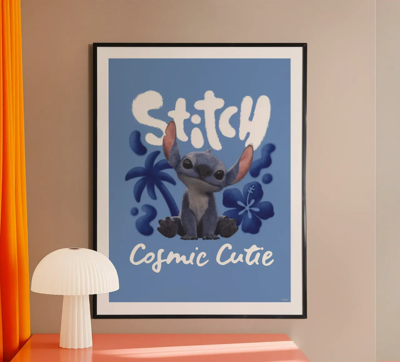 Stitch "cosmic cutie" II Poster mit Aluminium Rahmen von Stitch