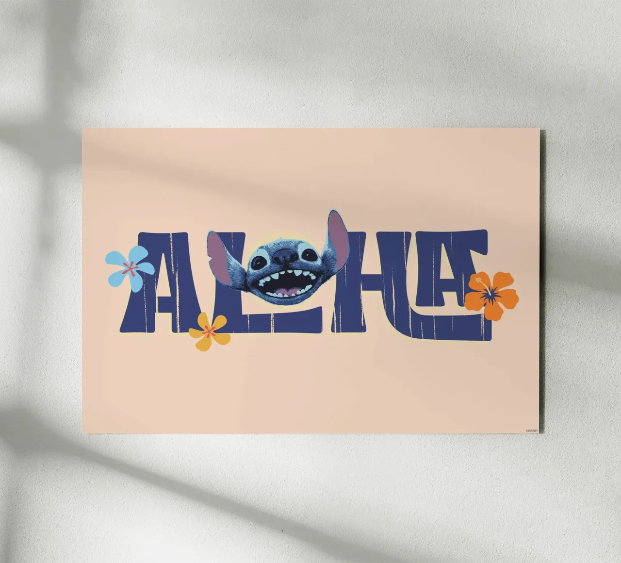 Stitch ALOHA quer Alu-Dibond von Stitch