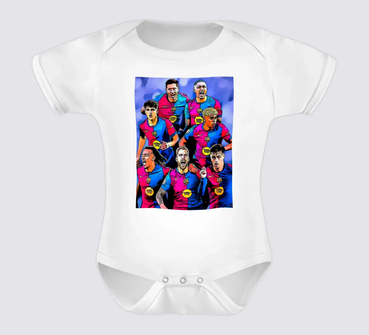 L'équipe de Barcelone avec un esprit combatif sur le terrain body bébé de dark eagle