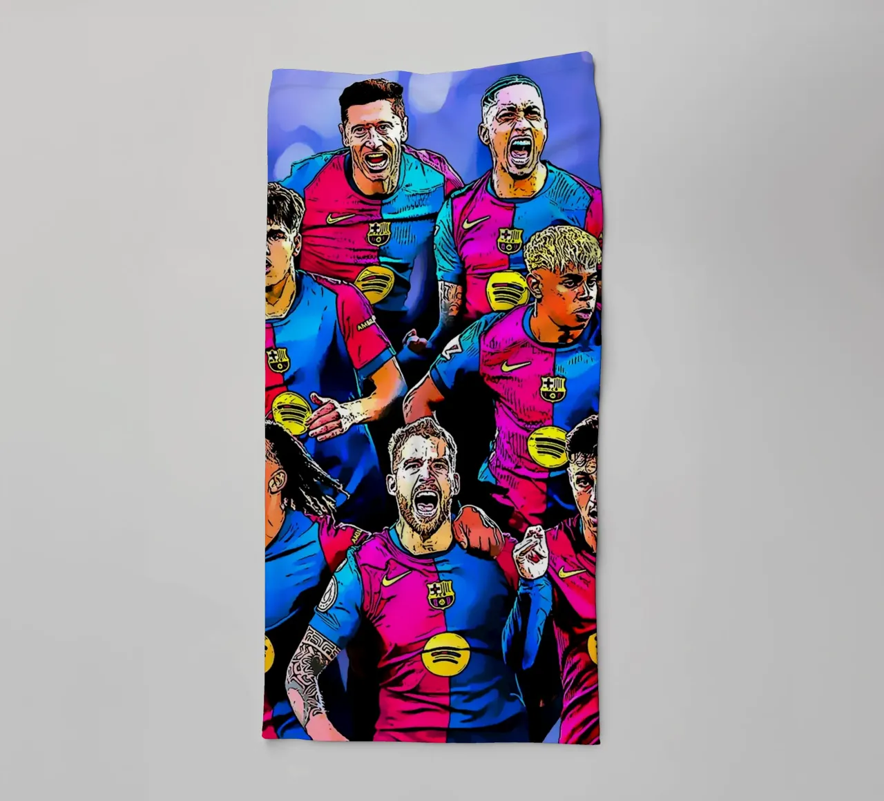 L'équipe de Barcelone avec un esprit combatif sur le terrain serviette de bain de dark eagle