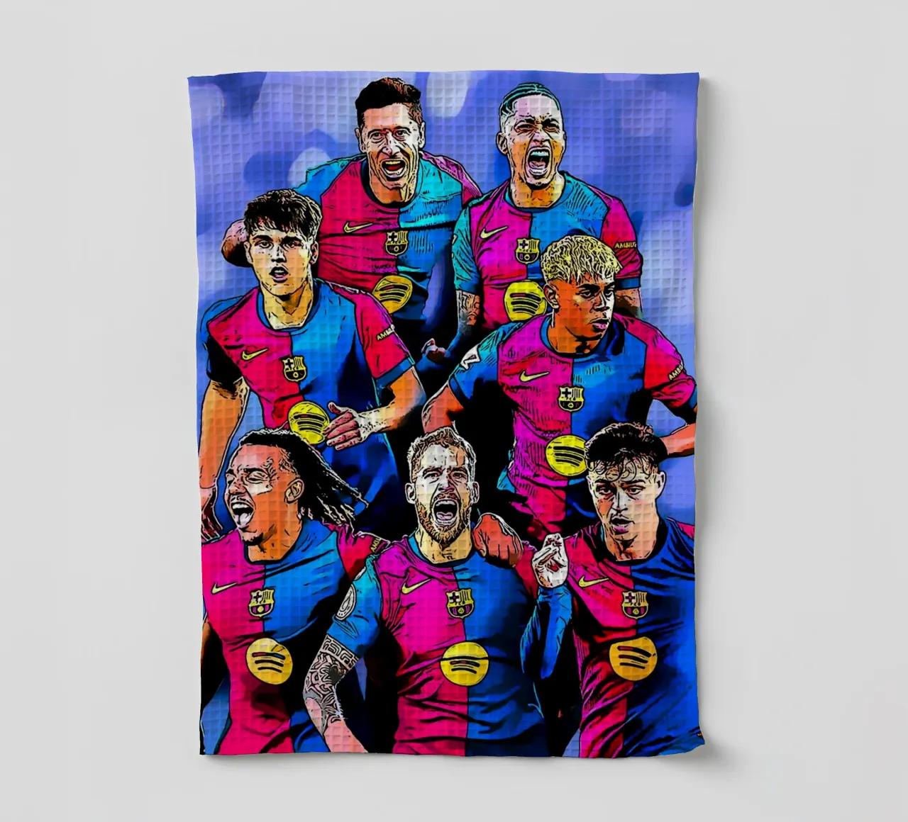 L'équipe de Barcelone avec un esprit combatif sur le terrain torchon de dark eagle