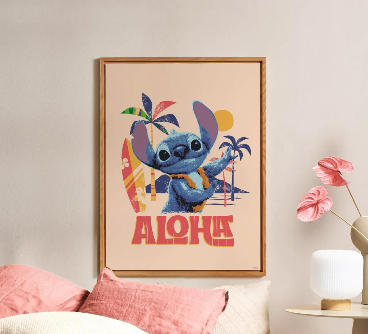 Stitch ALOHA beach Alu-Dibond von Stitch