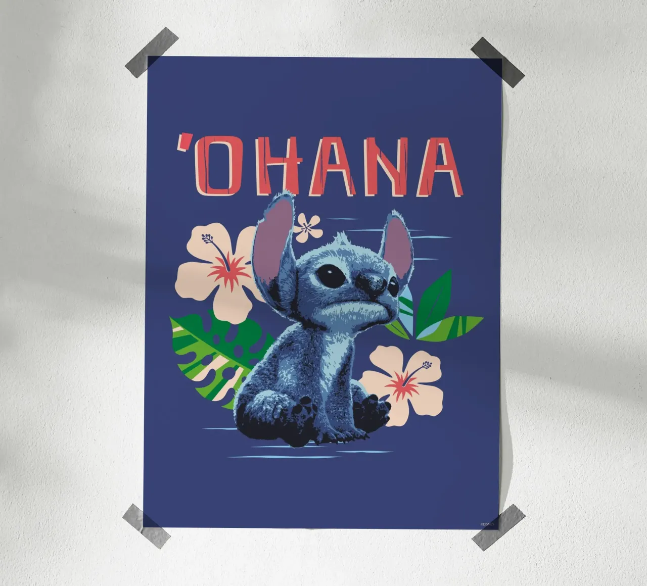 Stitch ´OHANA Poster mit Aluminium Rahmen von Stitch